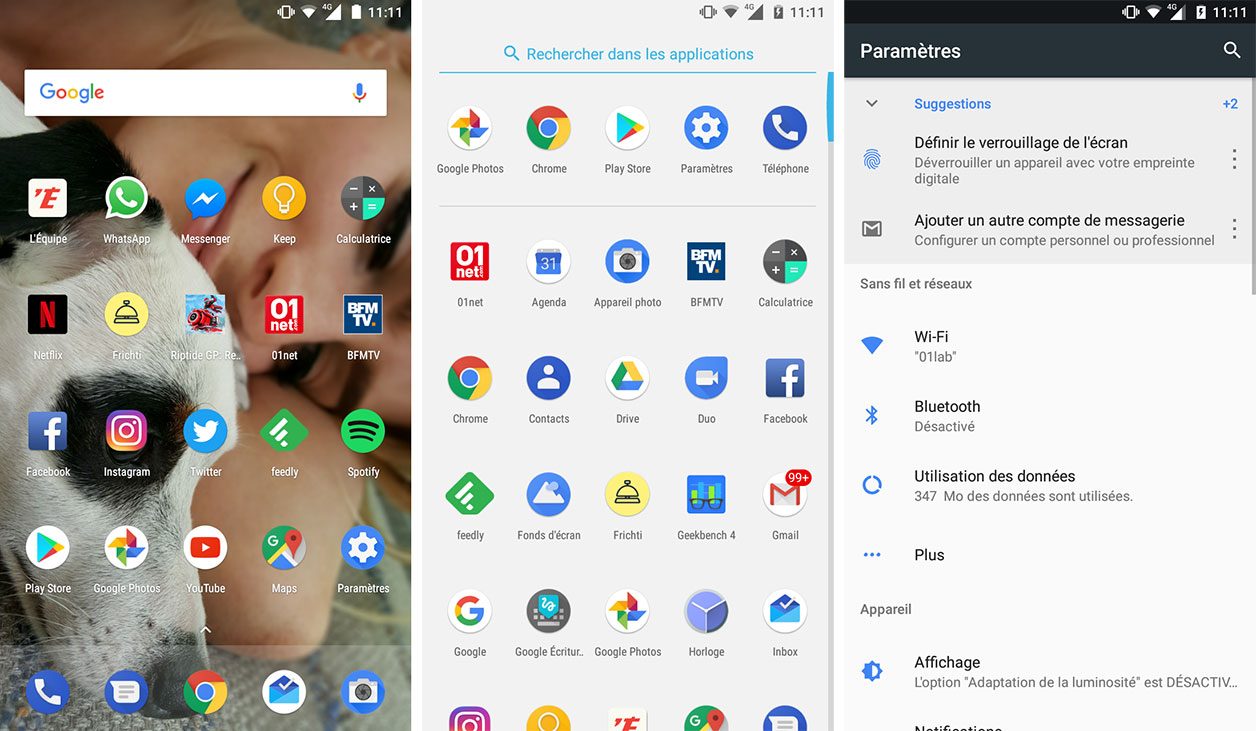 L'interface du Nokia 5