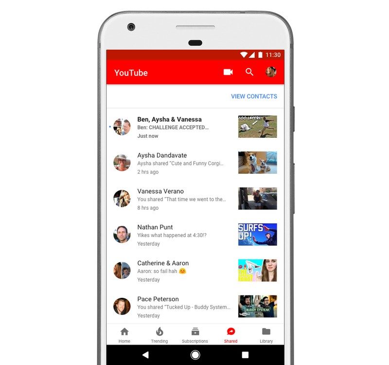 Le nouvel onglet "Partager sur YouTube".