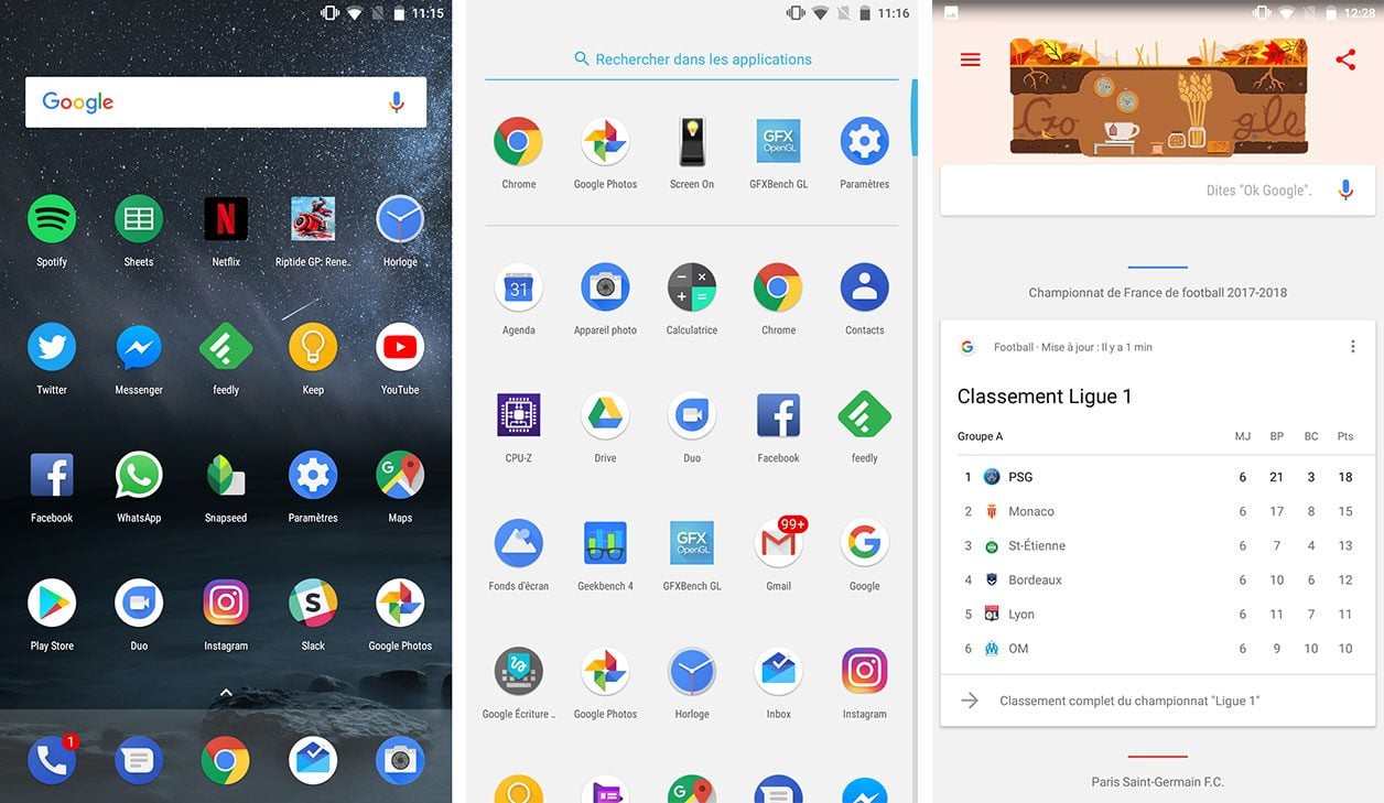 L'interface du Nokia 6