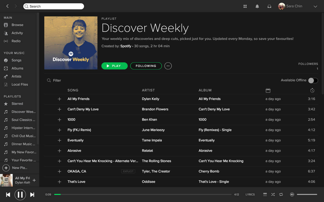 Spotify Interface PC