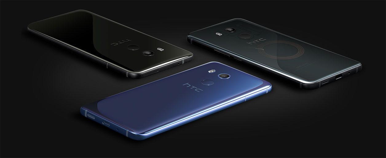 Les trois coloris du HTC U11+