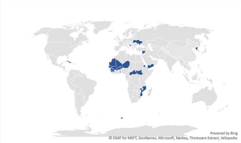 Les pays qui ne bénéficient pas encore de réseau 4G dans le monde.