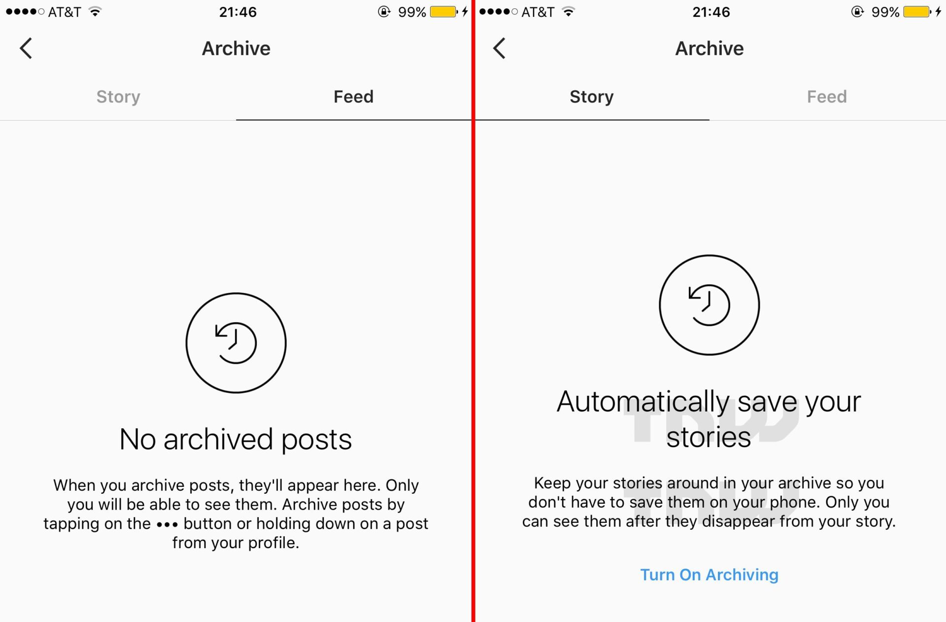 L'espace de stockage prévu pour archiver ses Stories.