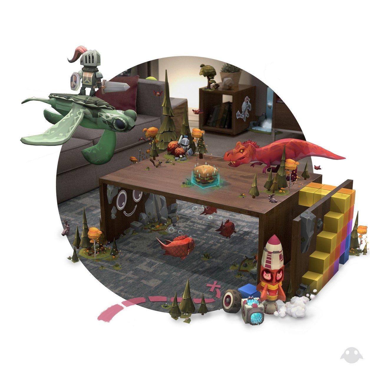 Le type d'images virtuelles que Magic Leap promet de pouvoir intégrer dans notre environnement réel grâce à ses lunettes de réalité mixte.