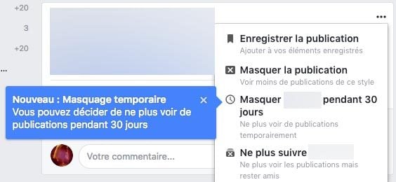 Le nouveau masquage temporaire.