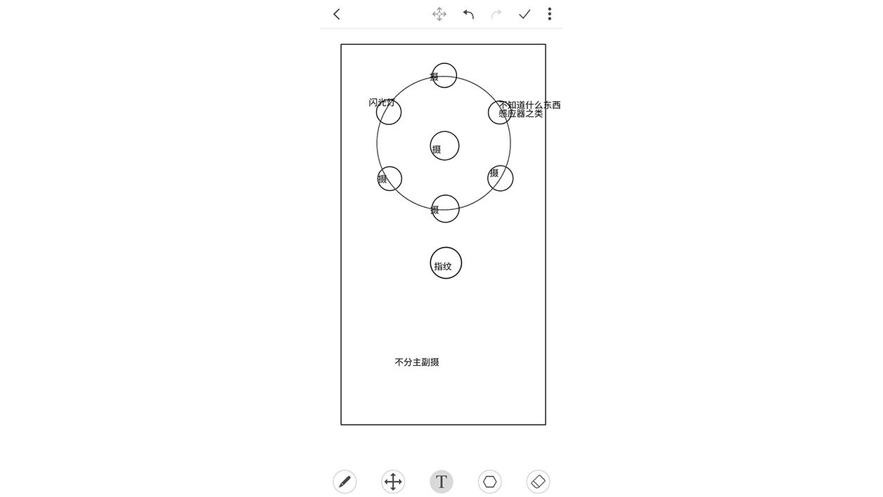 Schéma présumé des modules photo du Nokia 10
