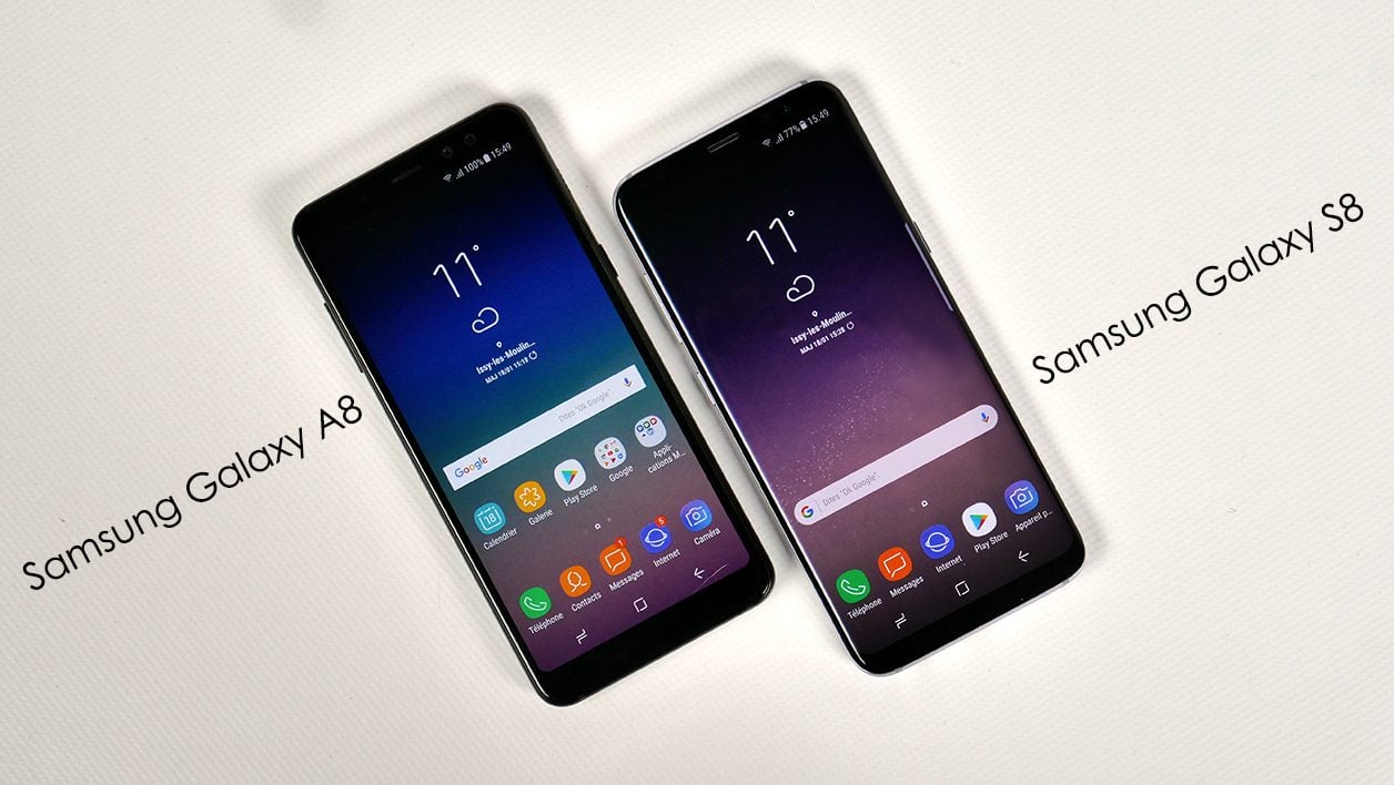 Les Samsung Galaxy A8 et Samsung Galaxy S8