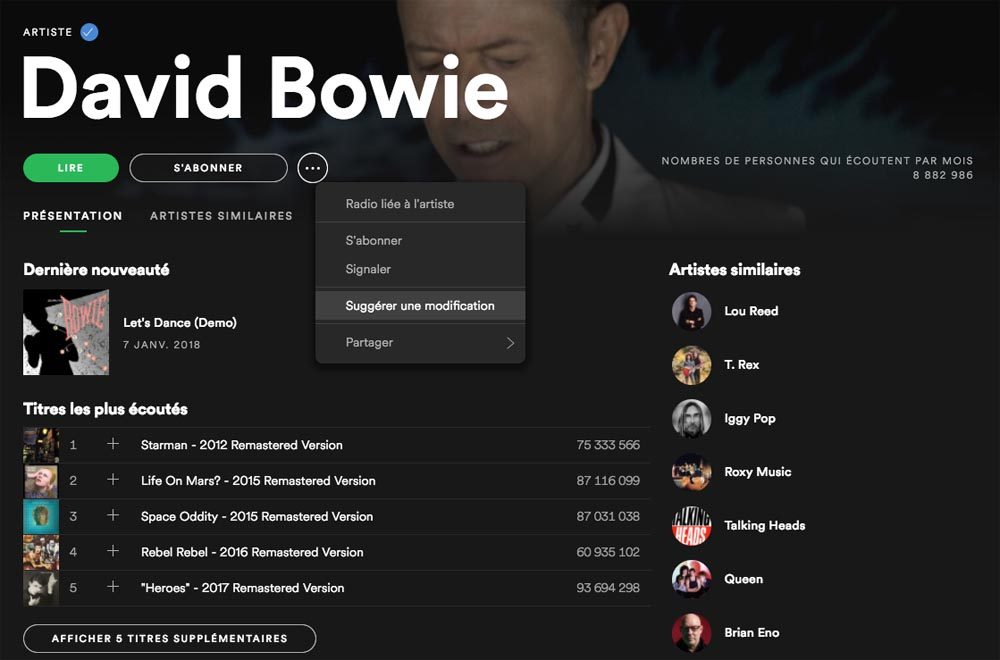 L'outil Line-In de Spotify.