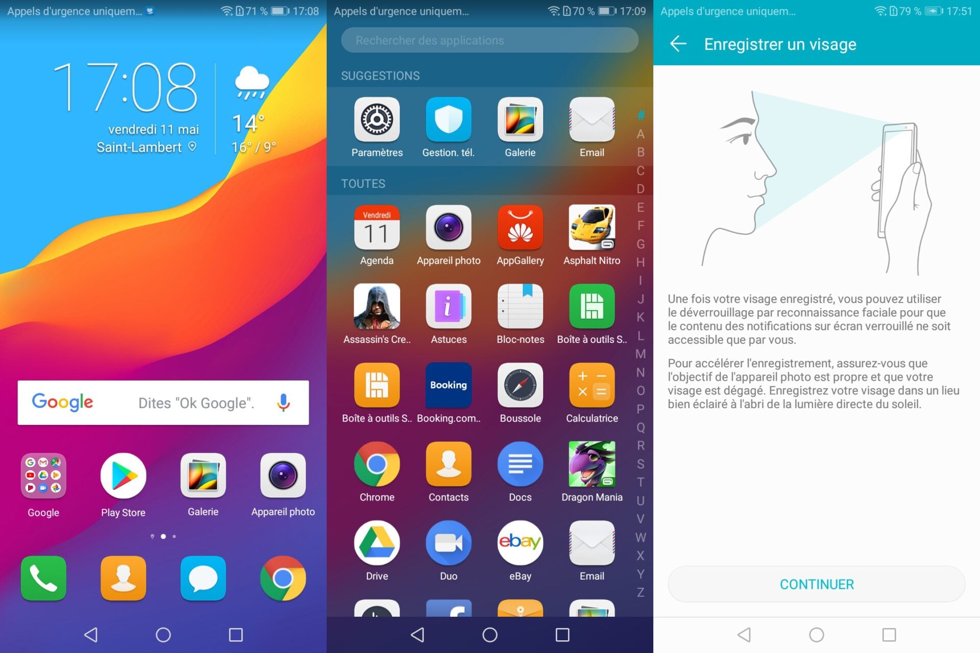 Honor 7C captures d'écran