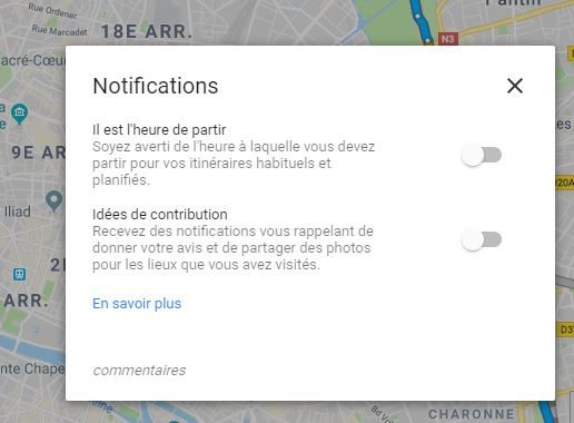 Les nouvelles notifications de Google Maps.