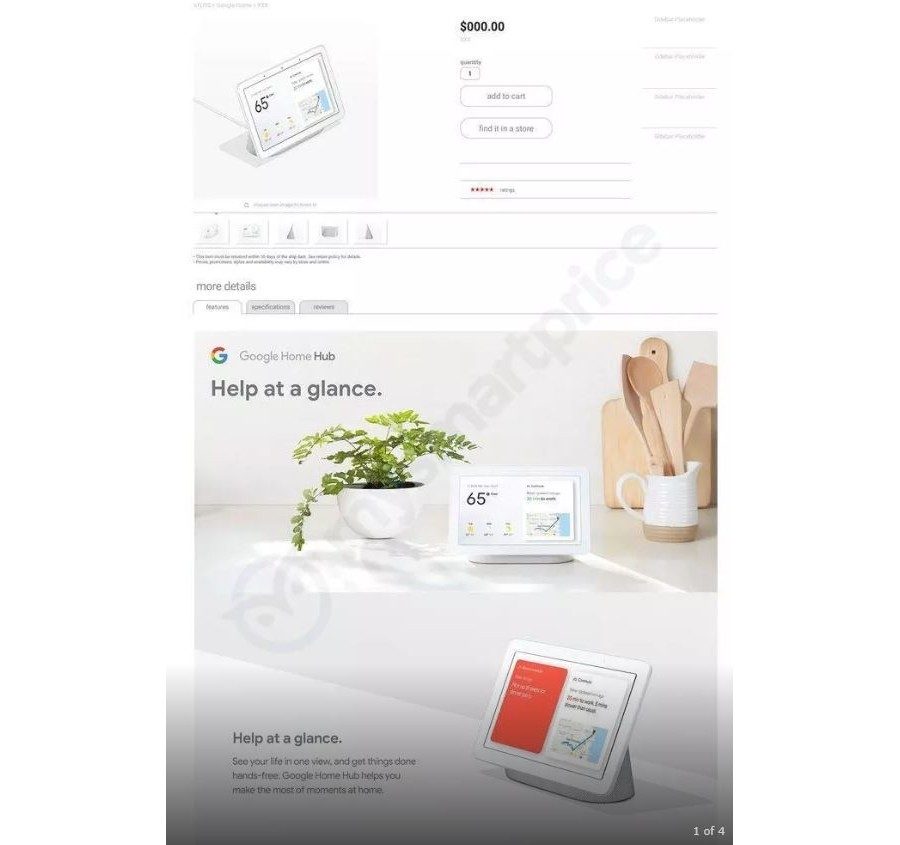 Les spécificités techniques de Google Home Hub.