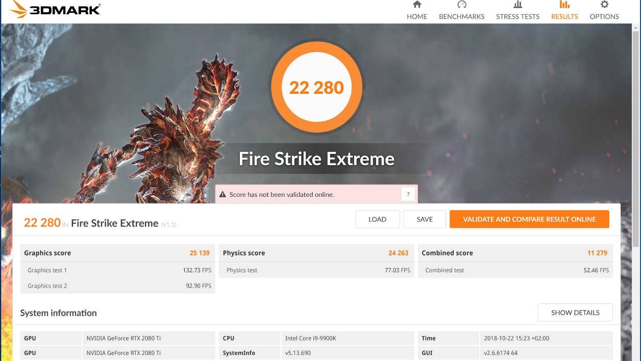 Machine Intel 9900K RTX 2080 Ti