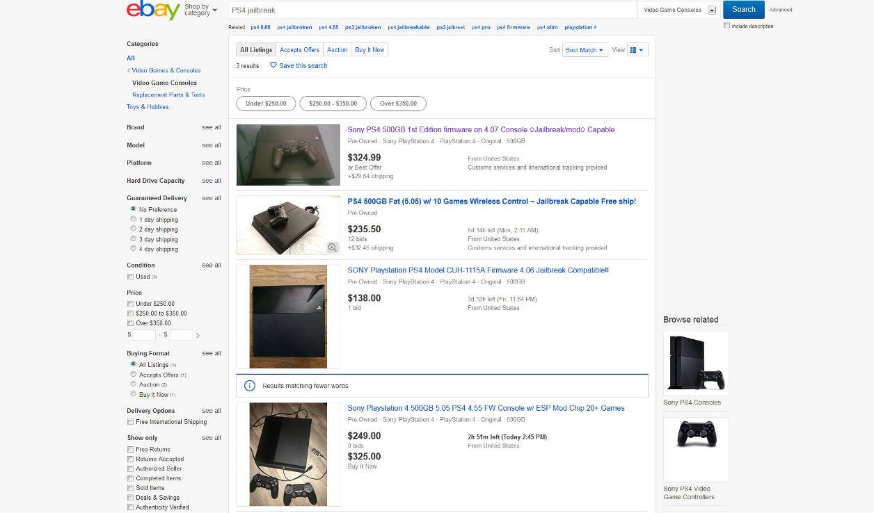 PS4 eBay