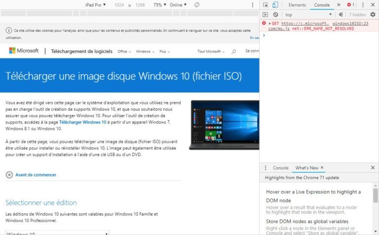 Comment télécharger l'image disque d'installation de Windows 10