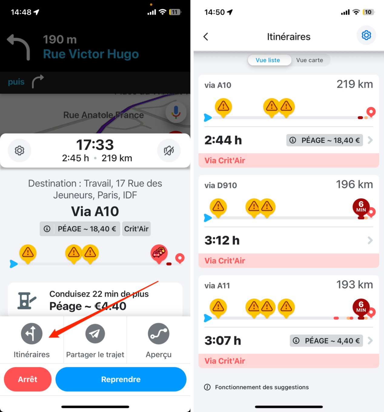 Waze Itinéraire De Substitution