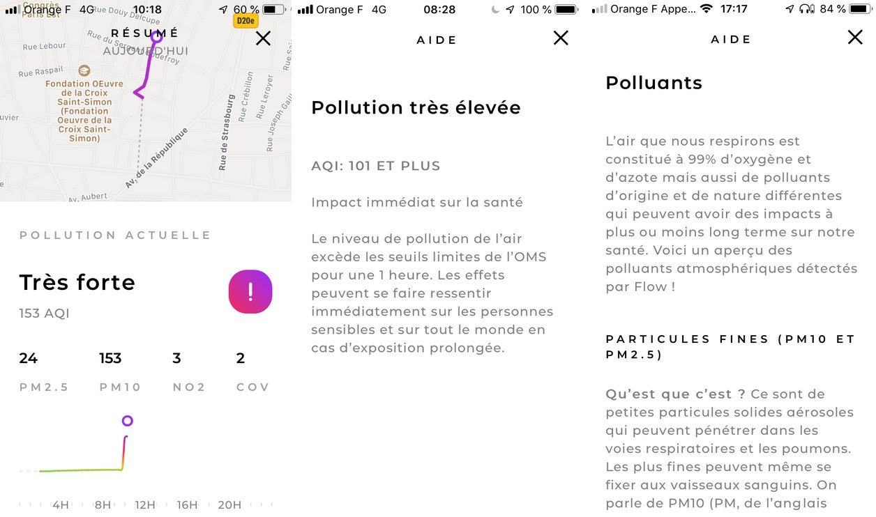 Les explications données par l'application.