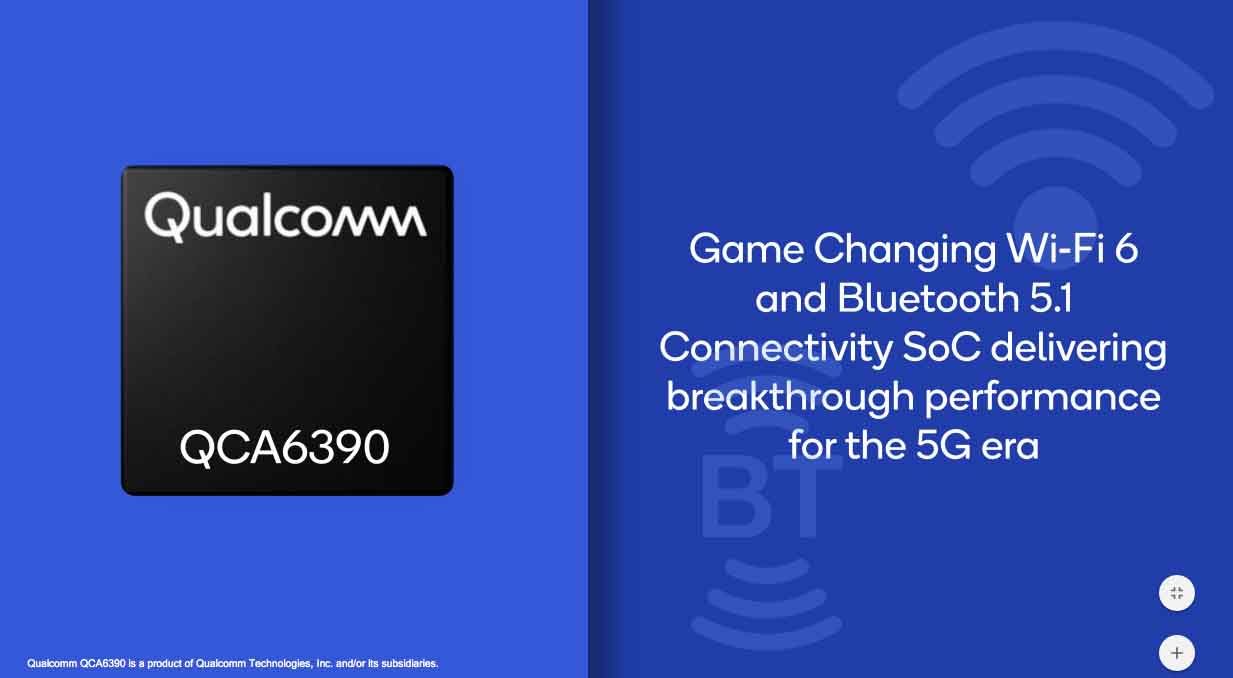 La puce QCA6390 est directement intégrée au SoC.