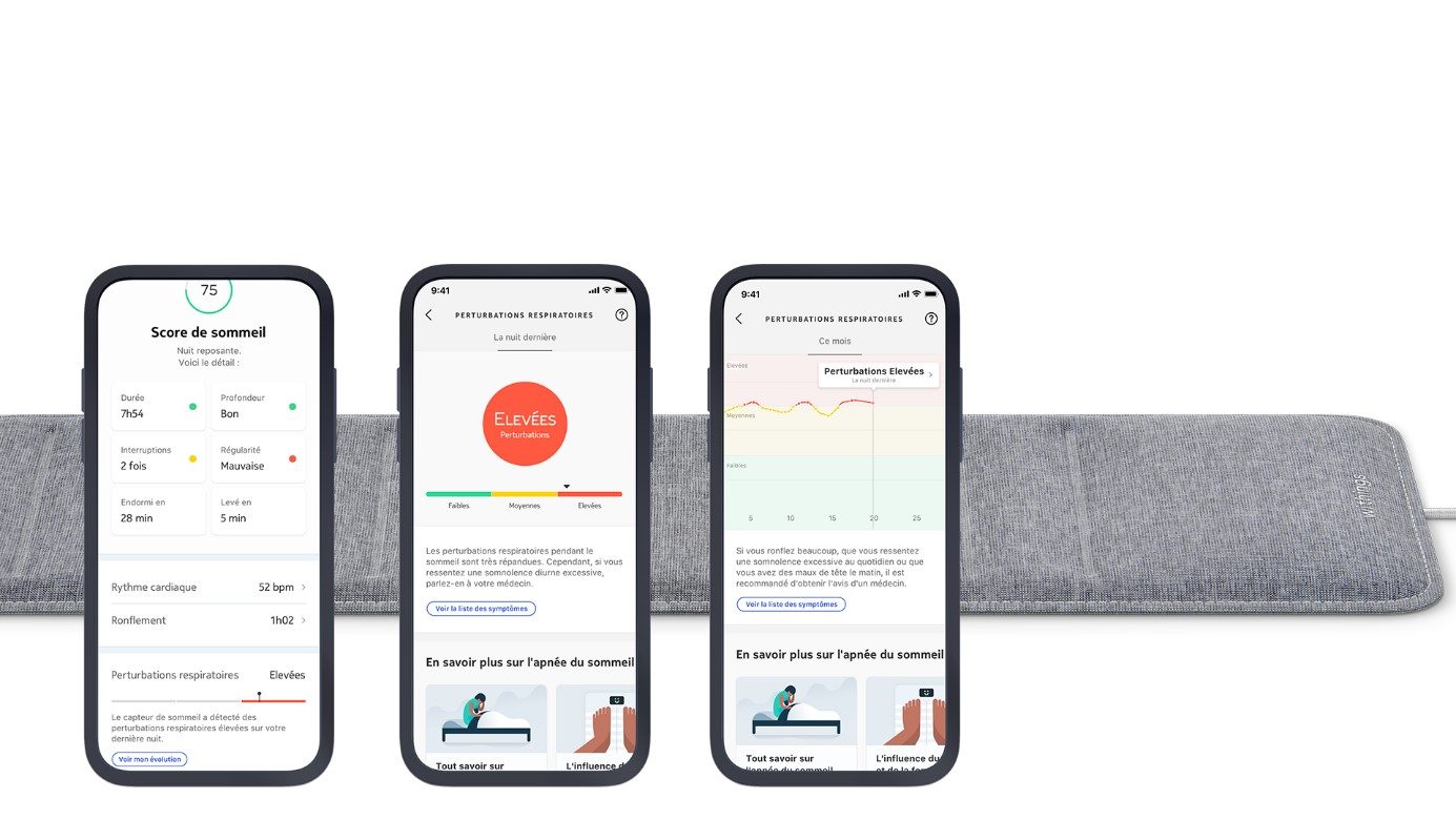 Withings Sleep détecte désormais les troubles du sommeil.