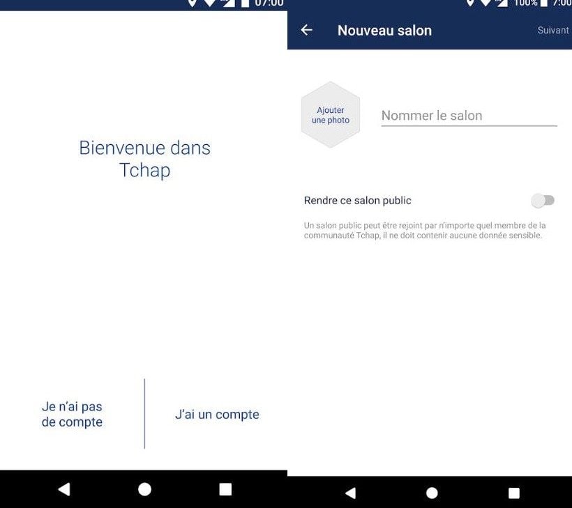 L'application Tchap.
