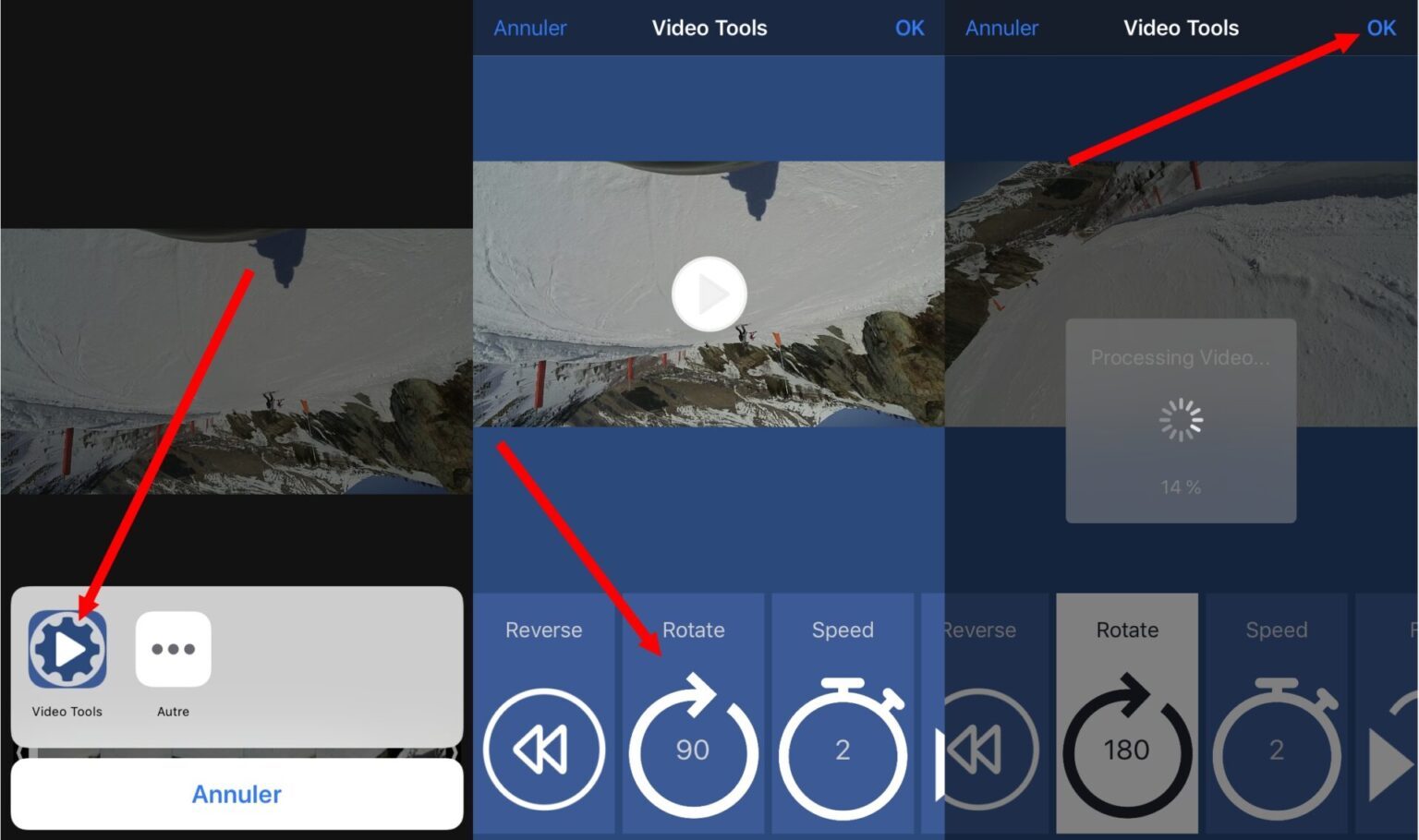 Comment faire pivoter une vidéo sur iPhone ou iPad