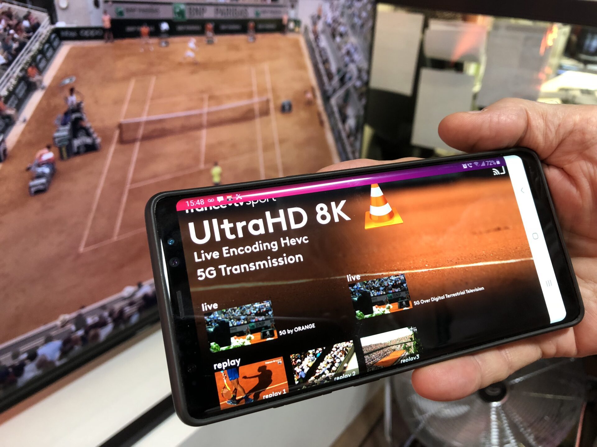 L'application expérimentale de VoD en 8K.