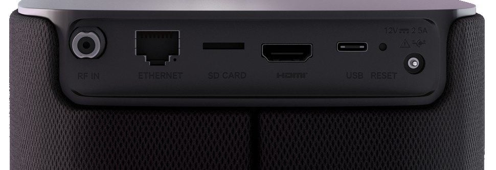 Le dos de la box TV