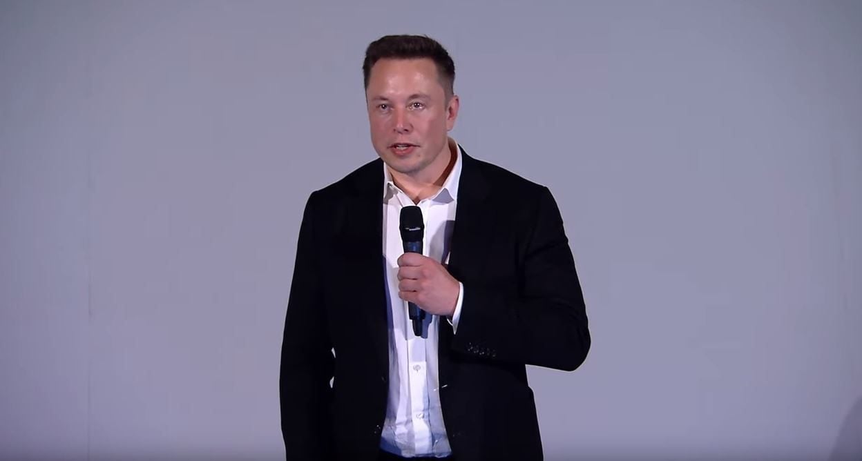 Elon Musk, lors de la conférence de presse.