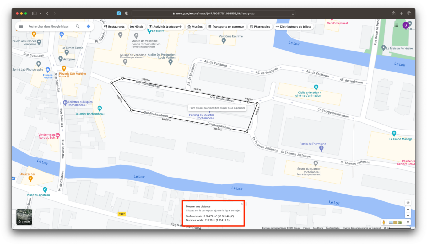 Google Maps Calculer Distance