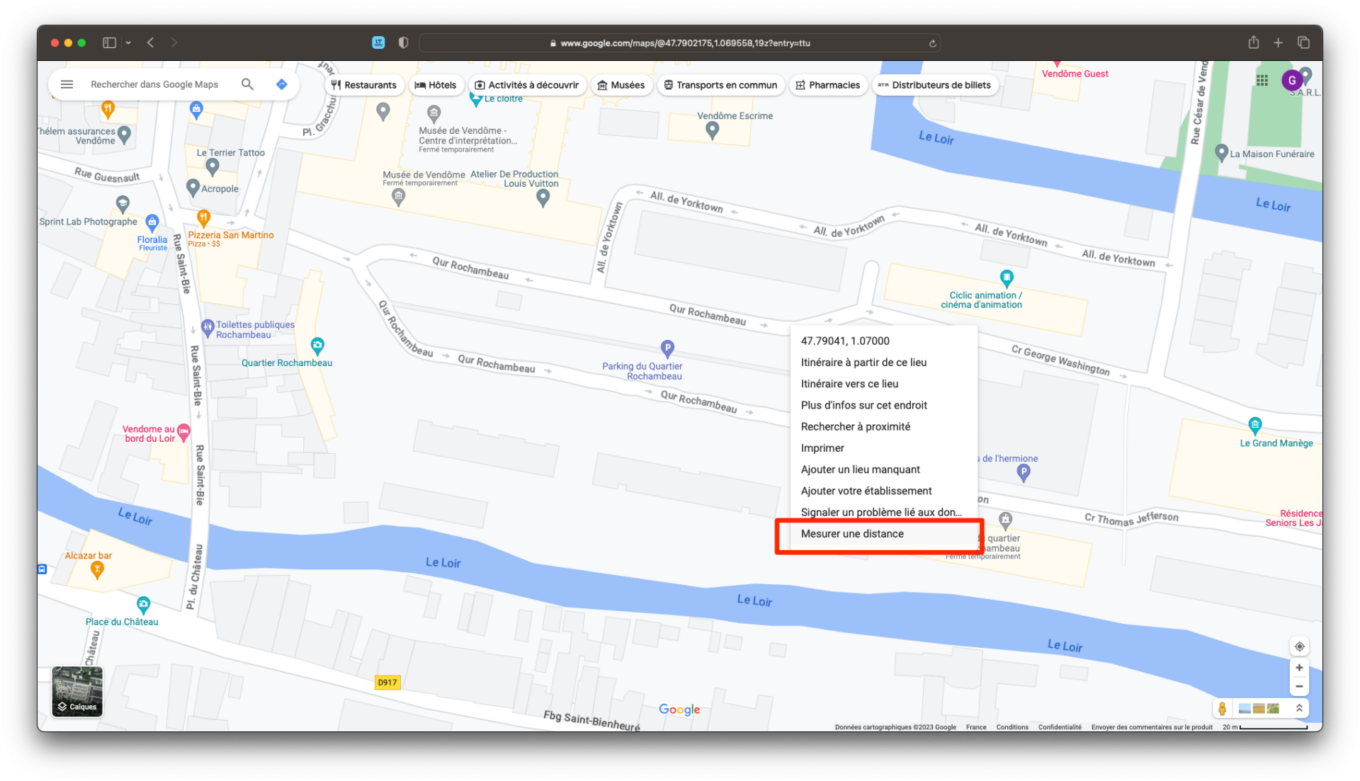 Google Maps Calculer Distance