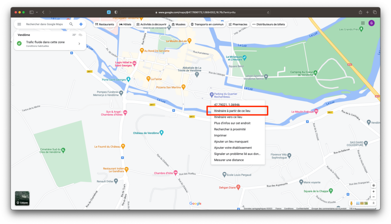 Google Maps Itinéraire Rapide