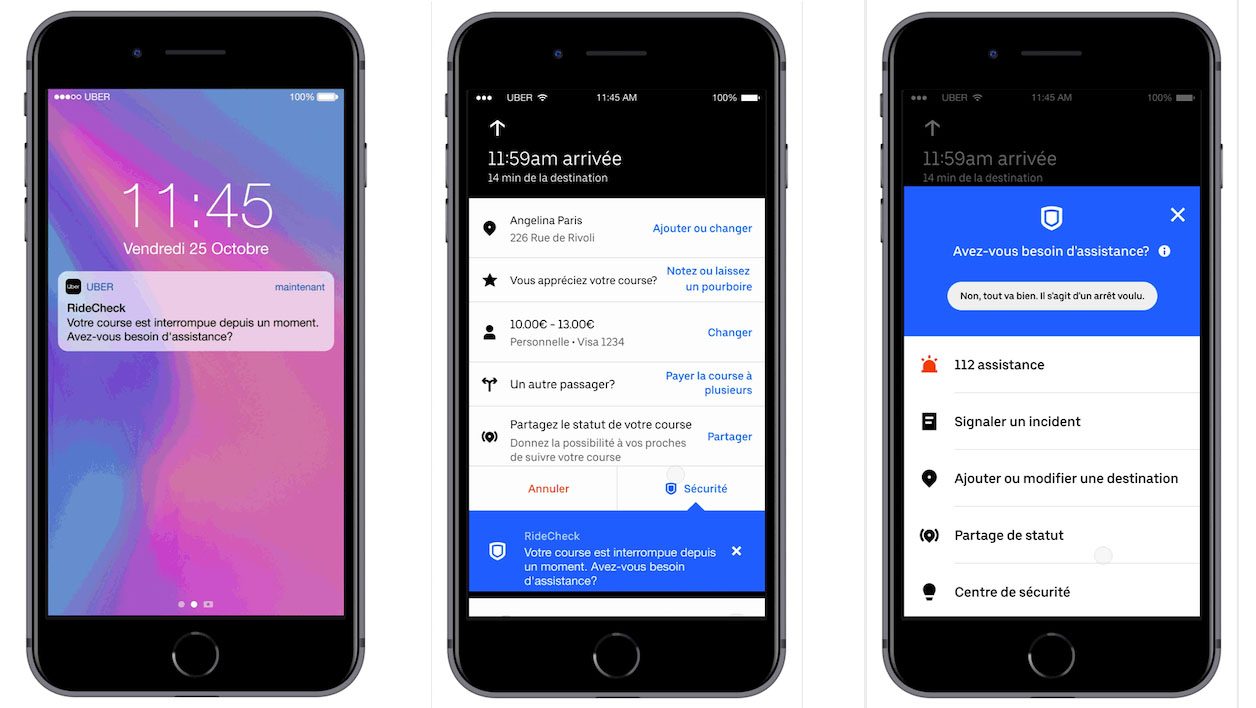 RideCheck permet de détecter un incident.