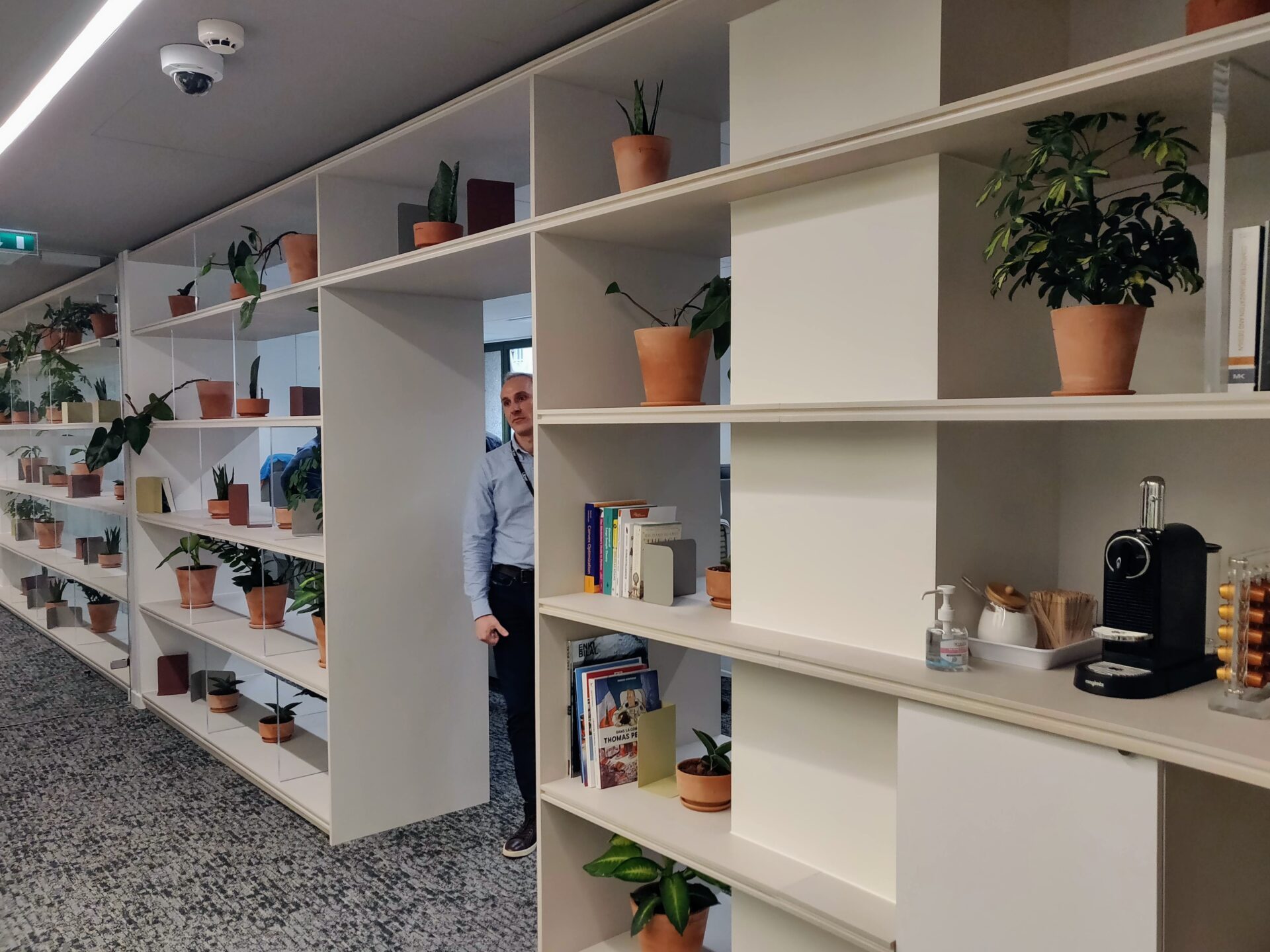 La décoration est soignée et les bureaux végétalisés.