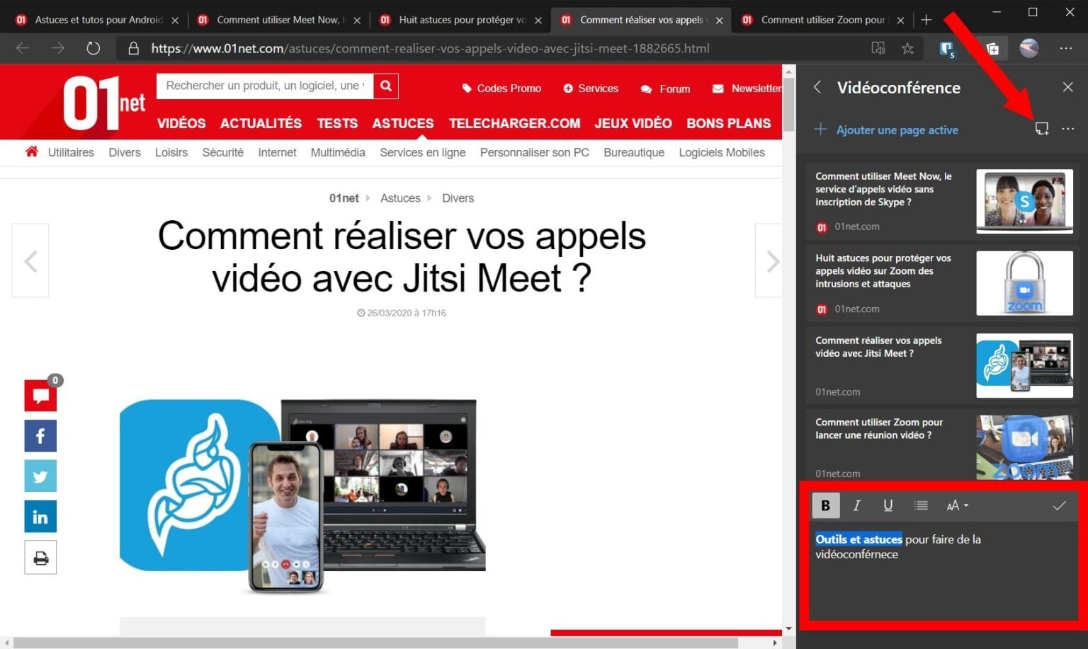 Microsoft Edge : comment sauvegarder, classer et annoter des pages web