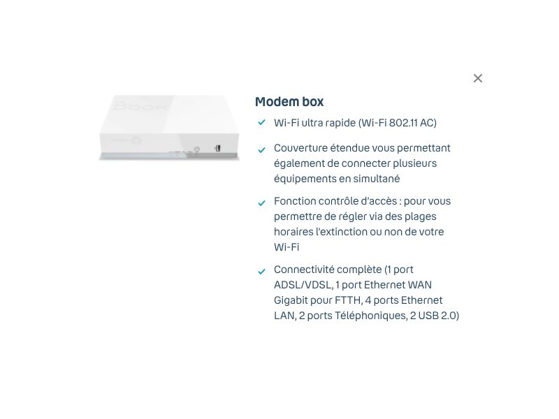 Le modem fourni avec l'offre.