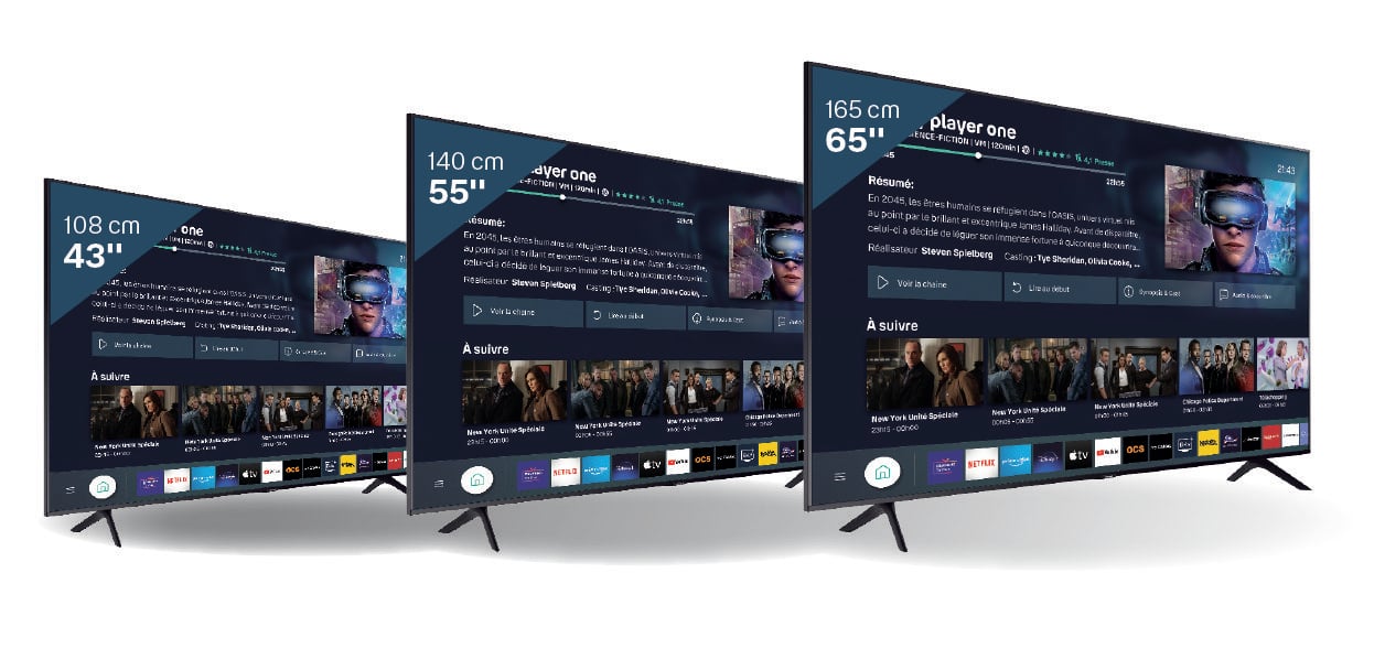Les modèles de Smart TV Samsung proposés dans l'offre de Bouygues Telecom.