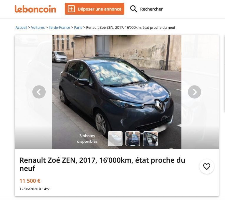 Voitures électriques d’occasion : en France, les prix ne baissent pas, ils augmentent !