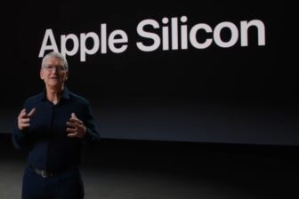 Tim Cook lors d'une keynote d'Apple.