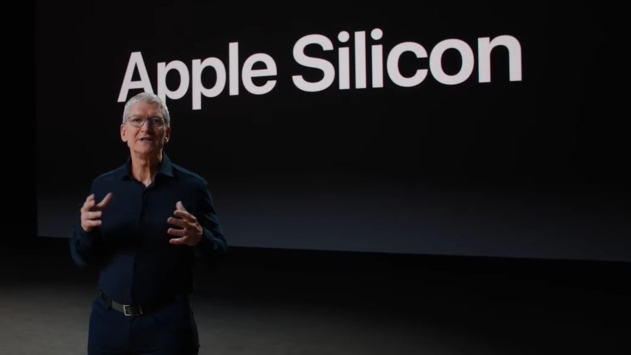 Tim Cook lors d'une keynote d'Apple.