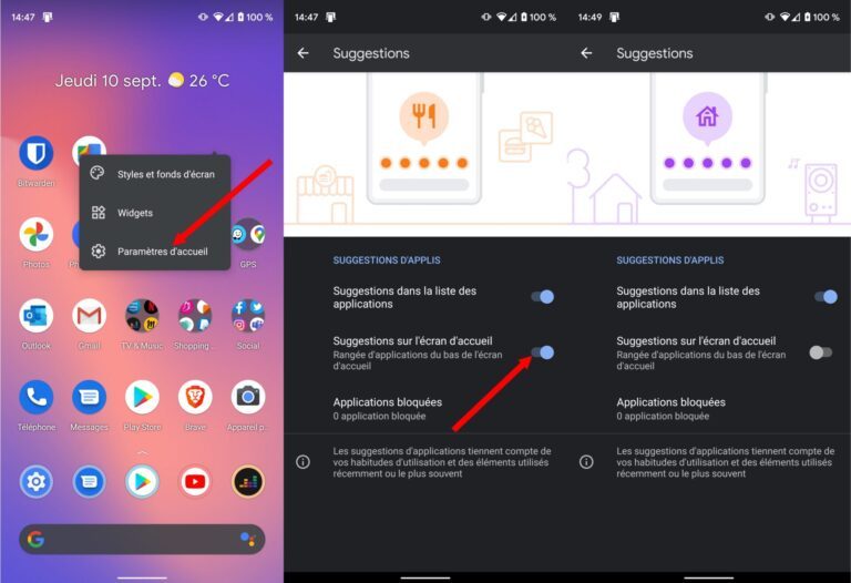 Android 11 : comment désactiver les applications suggérées