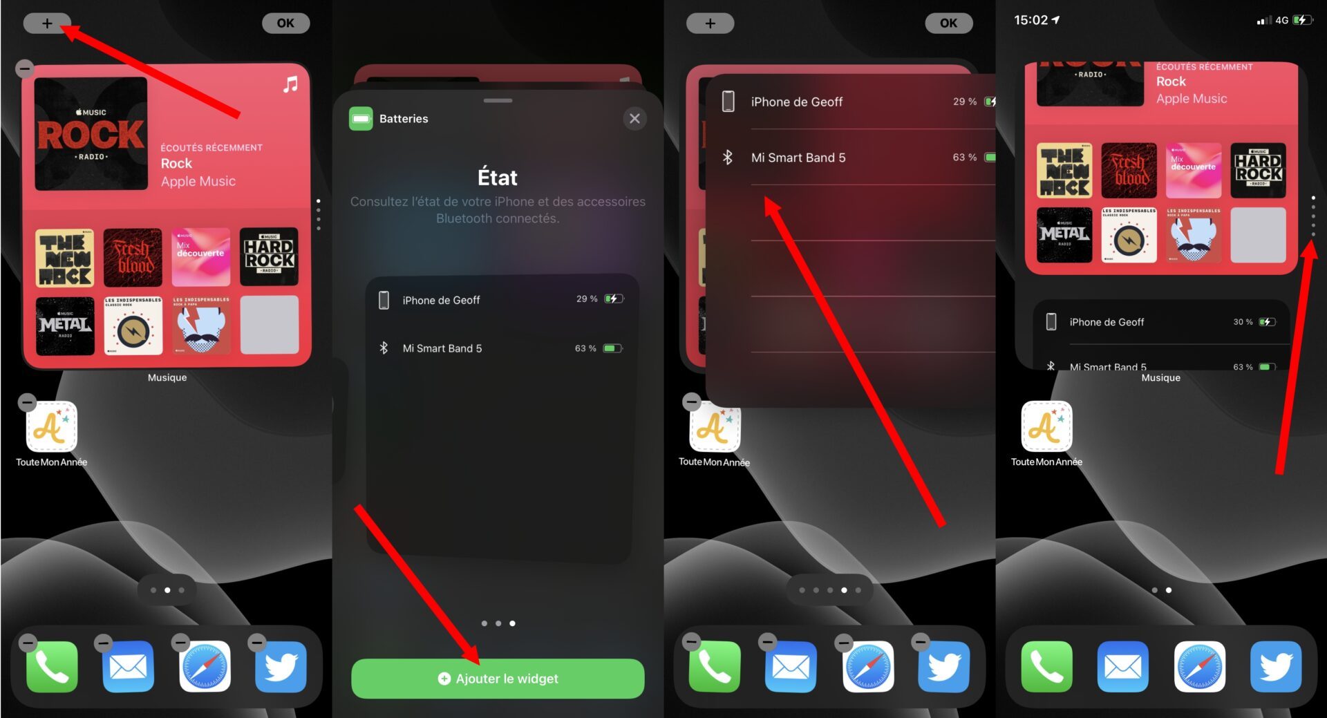 Ajouter et modifier des widgets sur votre iPhone - Assistance