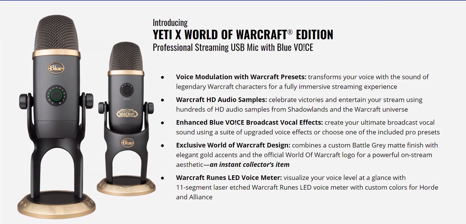 Blue Yeti X WoW Edition : le célèbre micro vous permet de parler