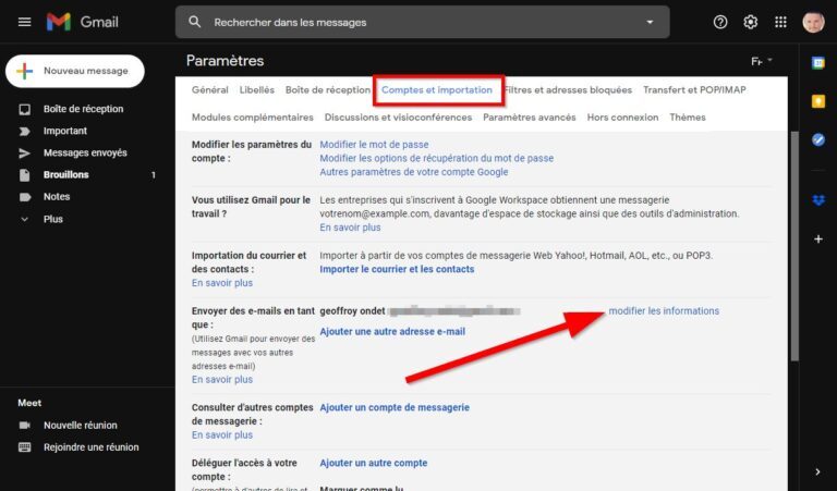 Gmail : comment modifier le nom associé à votre adresse e-mail