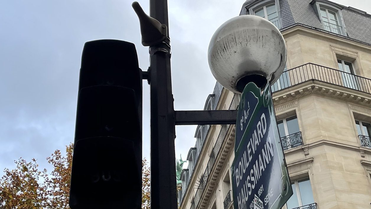 L'un des capteurs, boulevard Haussmann à Paris.