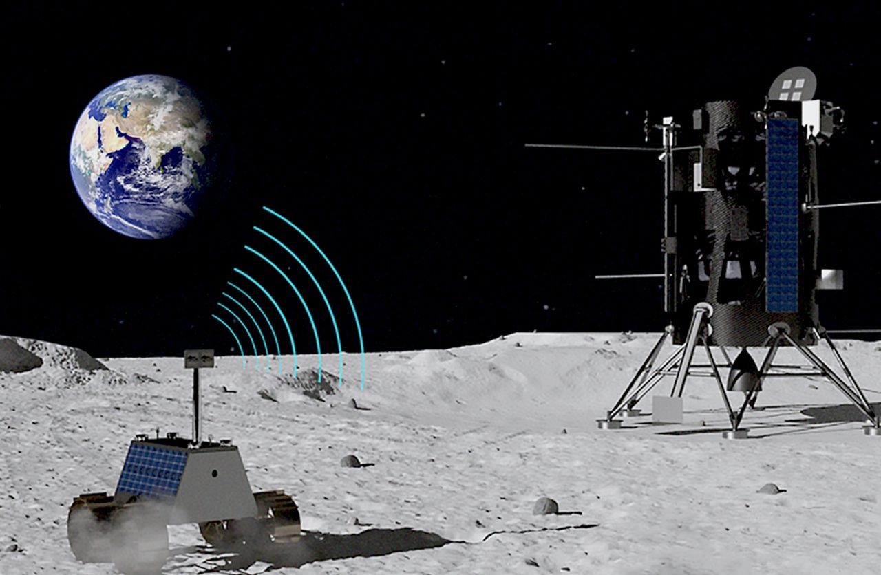 Les tests de communication en 4G auront lieu entre le rover et l'atterrisseur. 