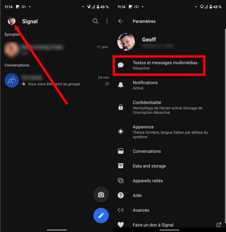 Comment configurer Signal comme application SMS par défaut sur Android