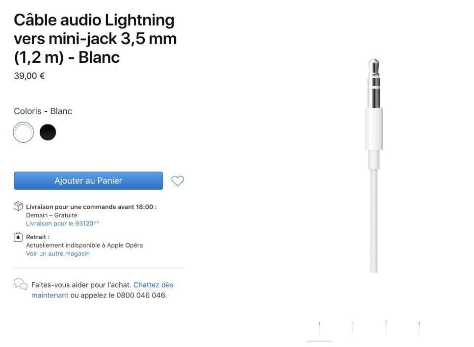 il est possible de passer le son en « filaire » depuis votre iPhone mais il faudra acheter l’adaptateur Lightning.