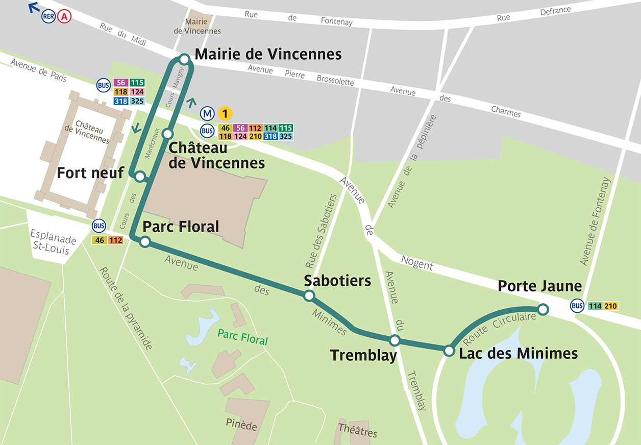 Le parcours de la navette autonome.