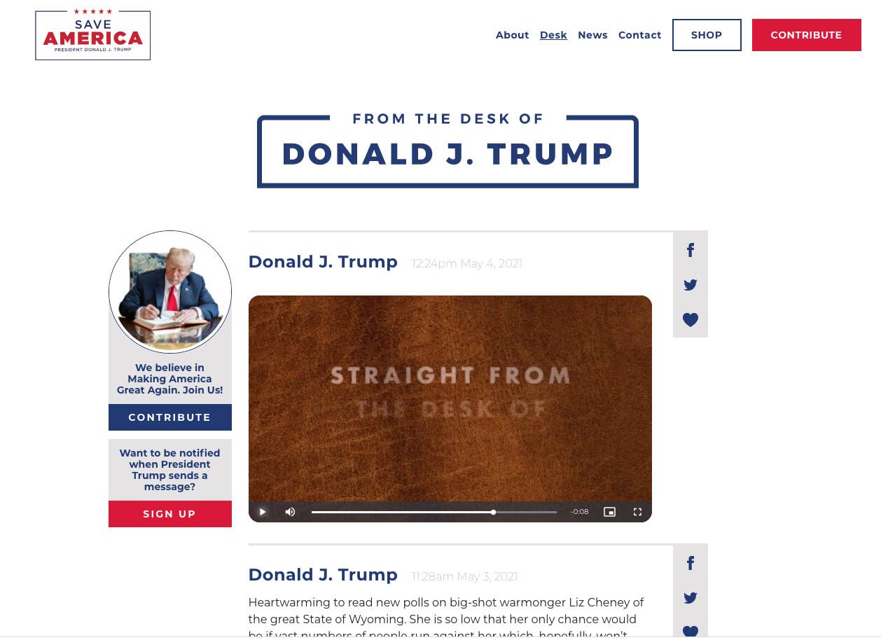 Le blog de Trump.
