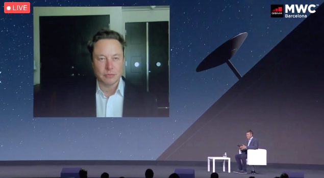 Elon Musk est intervenu à distance sur le MWC. 