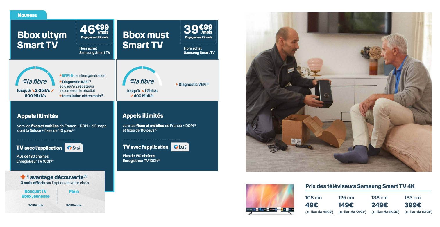 La nouvelle offre Bbox Ultym Smart TV.